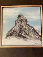 Magnifique Tableau « Le Cervin »  32 x 32 cm,